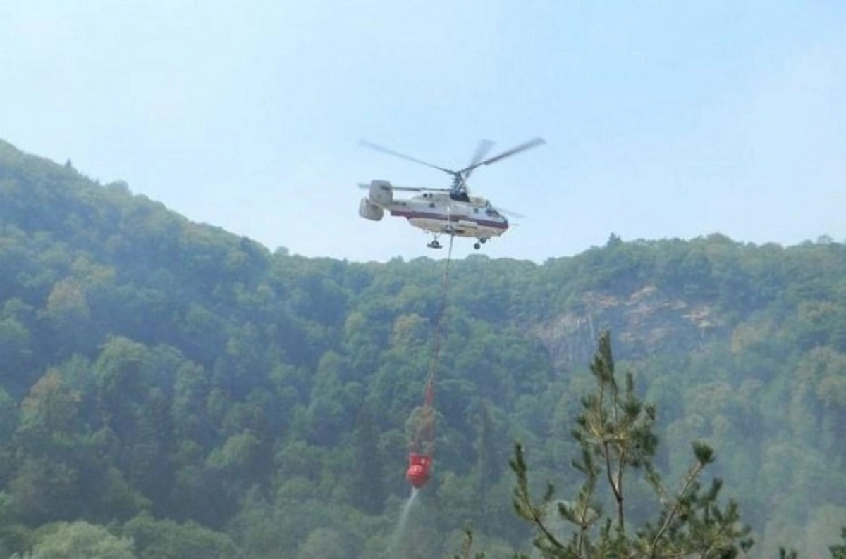 Şamaxıda da yanğın başlayıb: əraziyə helikopter cəlb edilib