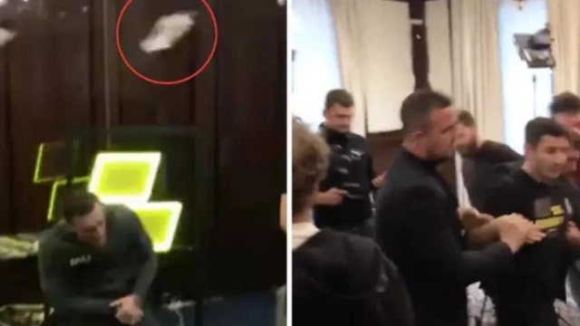 Makqreqora Moskvada butulka atdılar - VİDEO