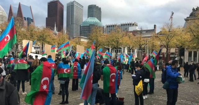 Наши соотечественники, проживающие в Нидерландах, поддержали Азербайджан - ФОТО