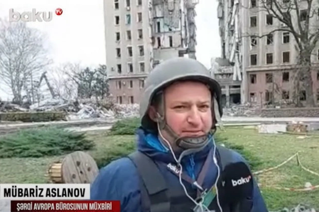 Корреспондент Baku TV передает новости из Украины - ВИДЕО