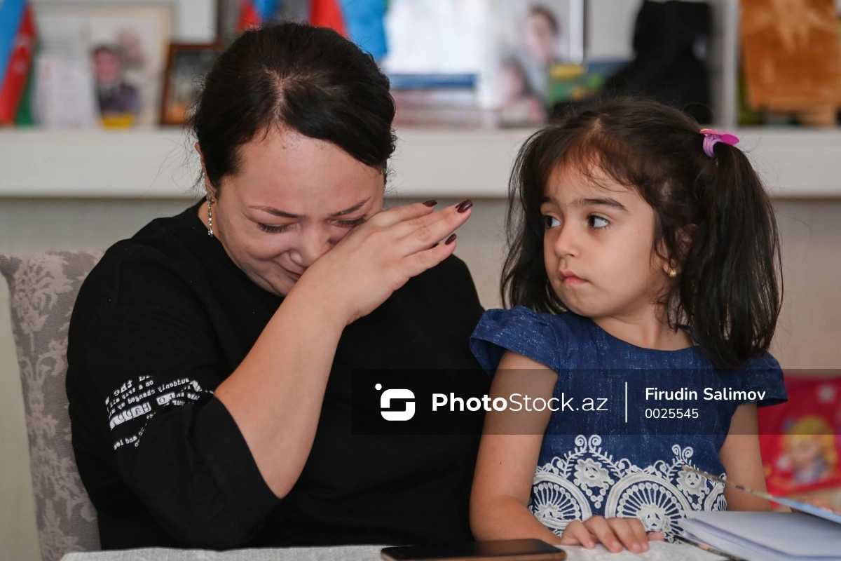 Şəhid xanımı: “Qızları xəstəxanaya çatanda Elsevər şəhid oldu” - REPORTAJ + FOTO