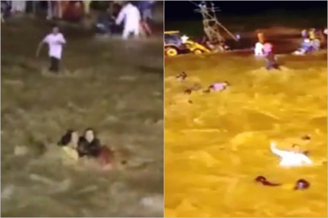 В Индии людей смыло течением во время ритуала на реке, есть жертвы - ВИДЕО