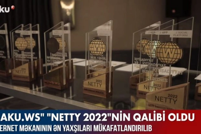 Baku.ws стал одним из победителей Национальной интернет-премии NETTY 2022 - ВИДЕО