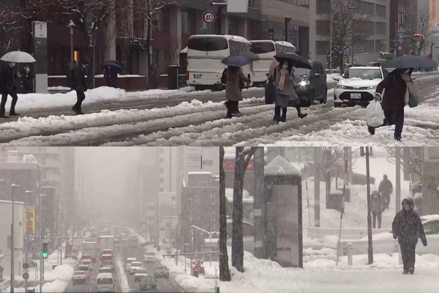 Из-за последствий сильных снегопадов в Японии погибли несколько человек - ВИДЕО