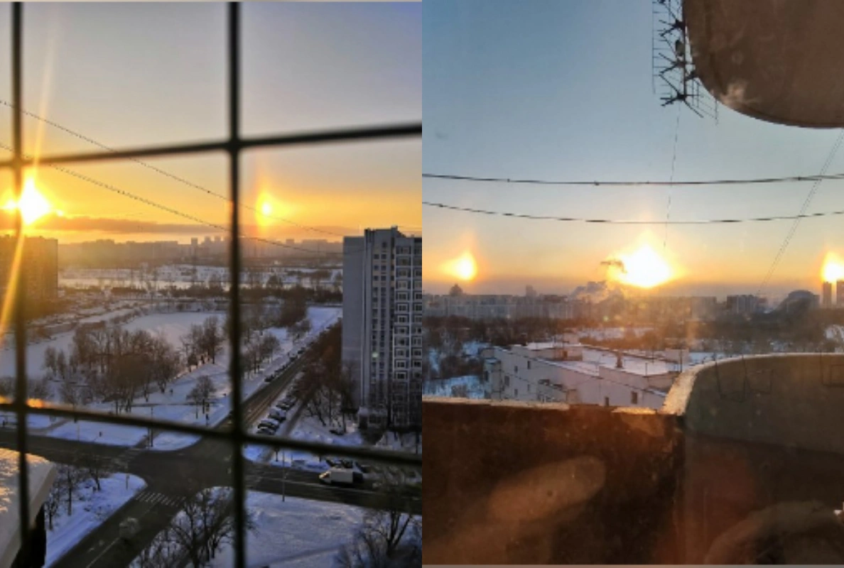 В небе над Москвой наблюдали сразу несколько солнц - ФОТО/ВИДЕО