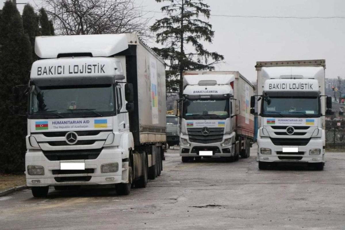 Azərbaycanın göndərdiyi humanitar yardımın ikinci hissəsi Ukraynaya çatdırılıb - FOTO