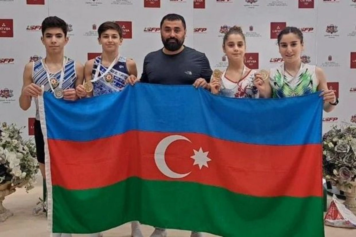 Азербайджанские гимнасты завоевали медали на международном турнире в Риге