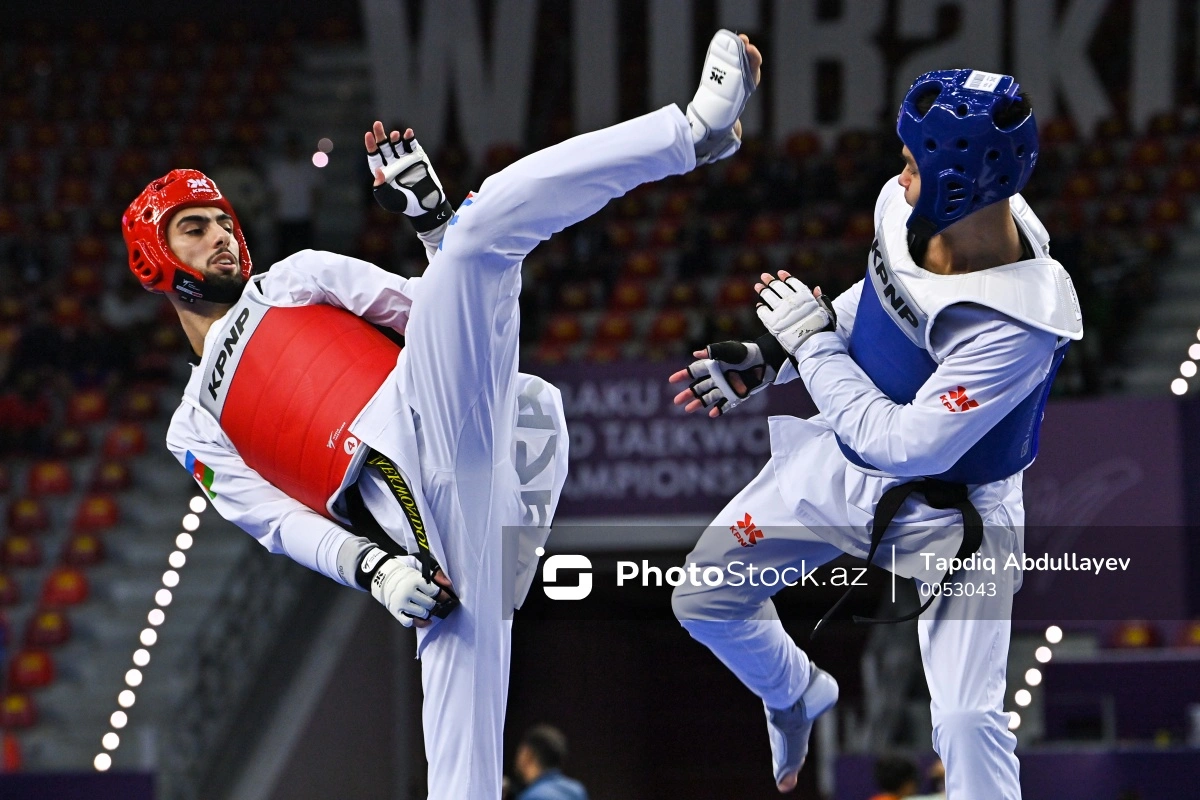 Azərbaycan taekvondoçusu Bakıda keçirilən dünya çempionatında mübarizəni dayandırdı - YENİLƏNİB + FOTO