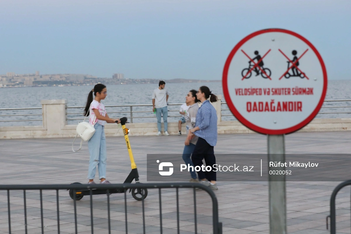 Dənizkənarı Bulvarda skuterlərin hərəkəti qadağan olunub - YENİLƏNİB + FOTO/VİDEO