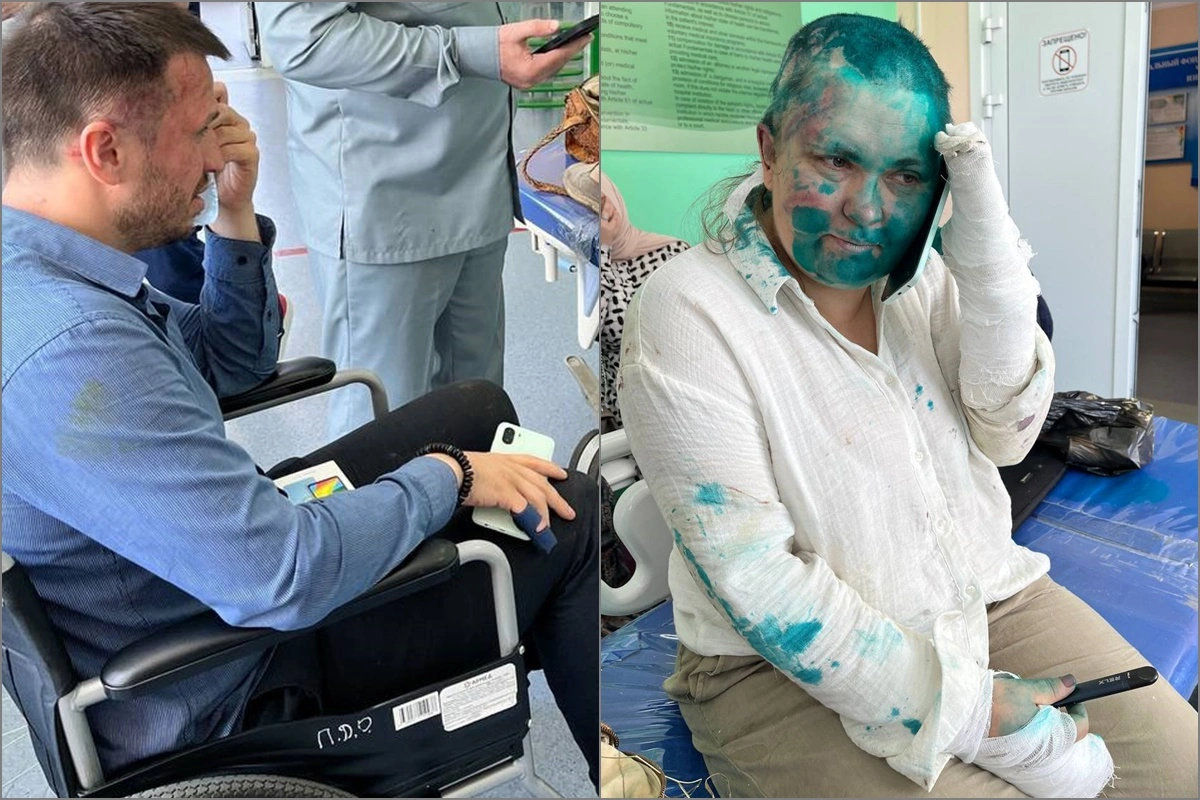 Çeçenistanda silahlı şəxslər aeroporta hücum edib vəkili və jurnalisti ölümcül hala saldılar - FOTO/VİDEO