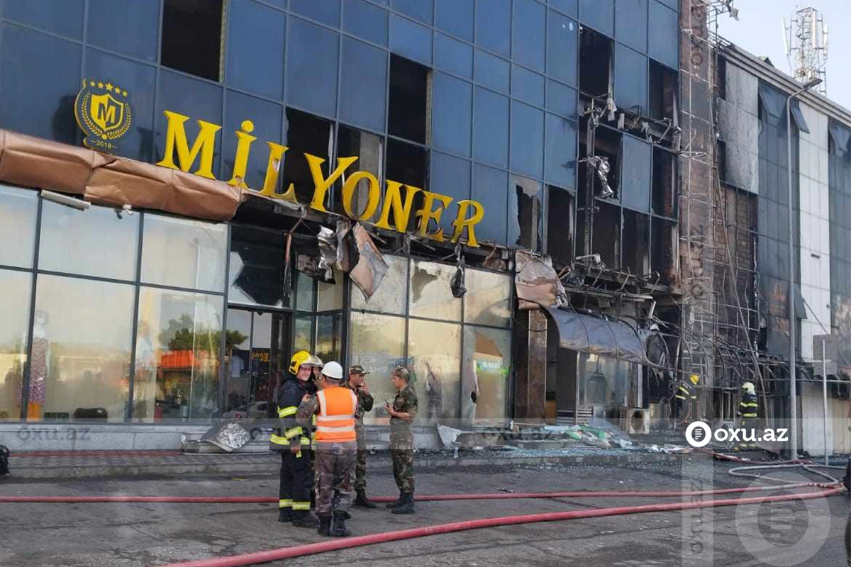 Abşeronda mağaza yandı - FOTO/VİDEO