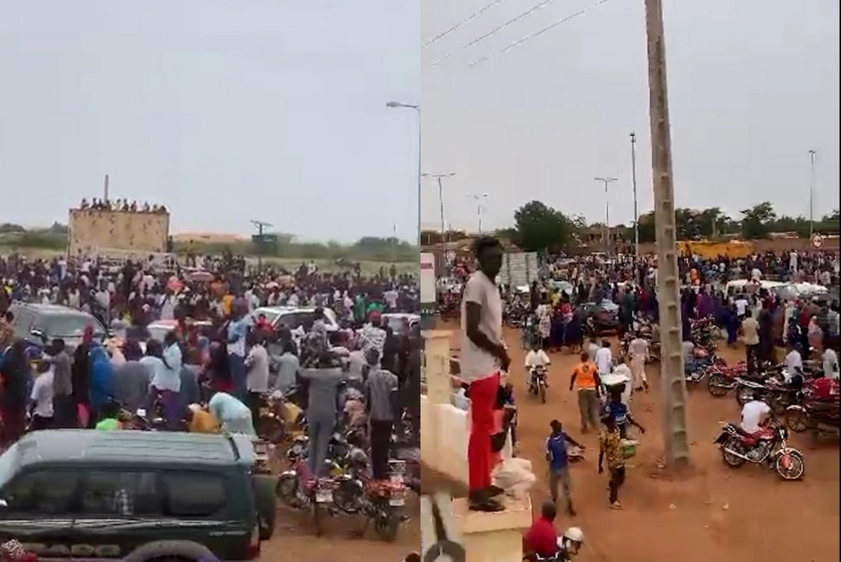 Жители Нигера устроили акцию протеста рядом с военной базой Франции - ВИДЕО