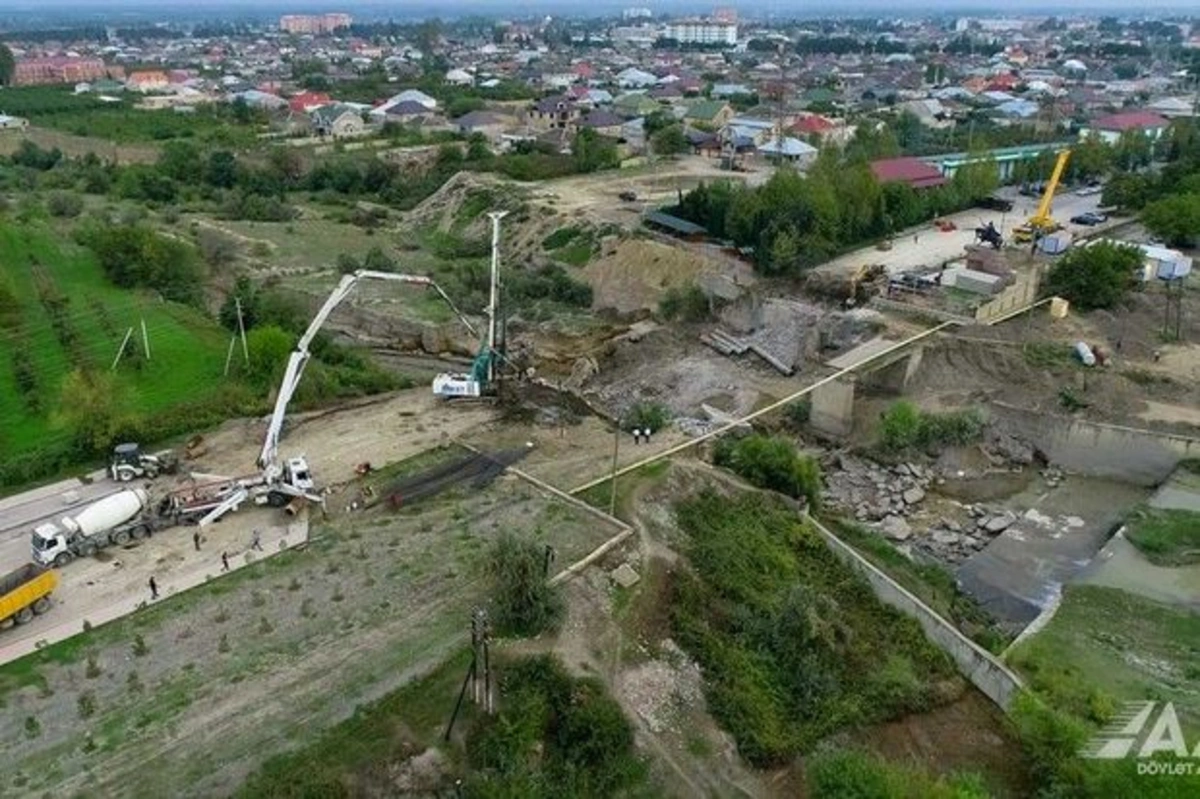 Начато строительство нового моста через реку Гудиалчай - ФОТО