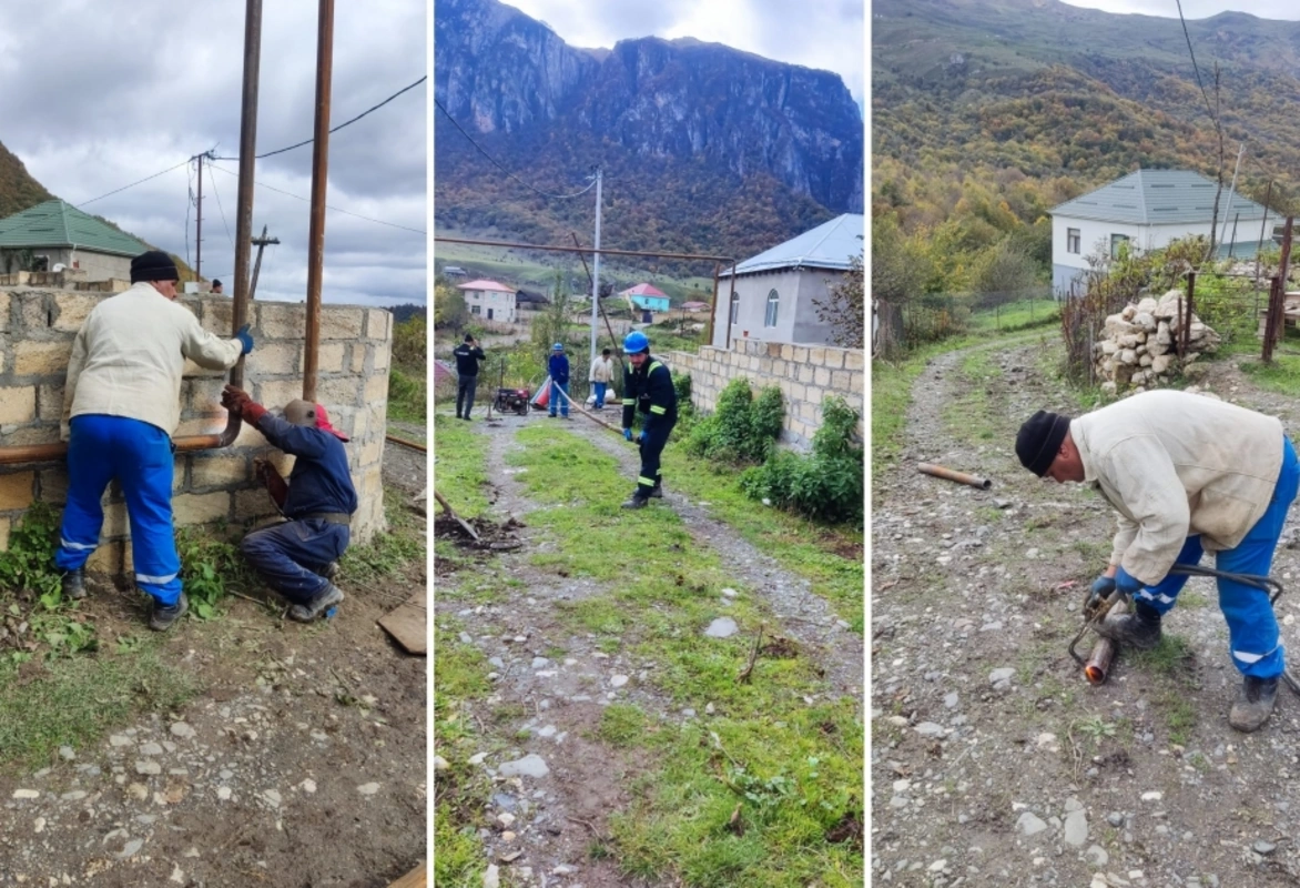 Şimal bölgəsinin altı kəndinə ilk dəfə təbii qaz xətti çəkilir