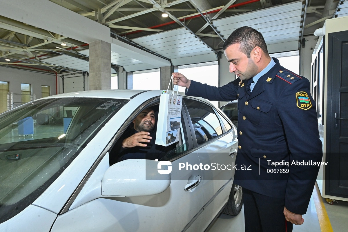 DYP son bir ildə qaydaları pozmayan sürücüləri mükafatlandırıb - FOTO/VİDEO