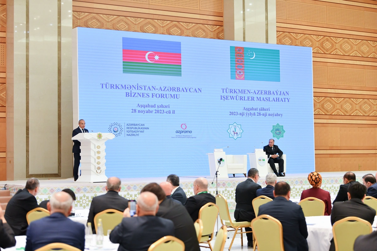 Aşqabadda Türkmənistan-Azərbaycan biznes forumu keçirilib - YENİLƏNİB + FOTO