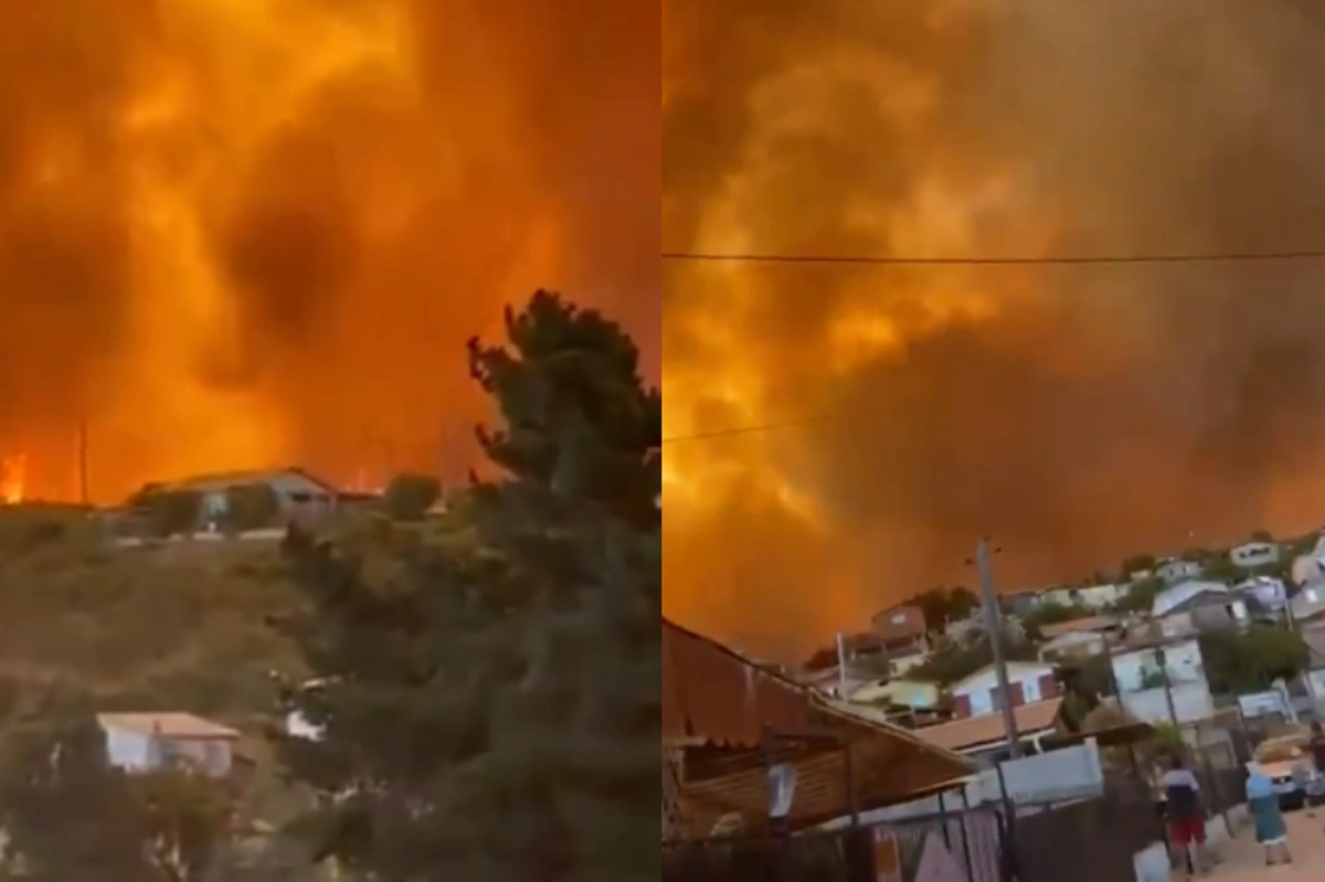 Центральная часть Чили охвачена лесными пожарами - ВИДЕО