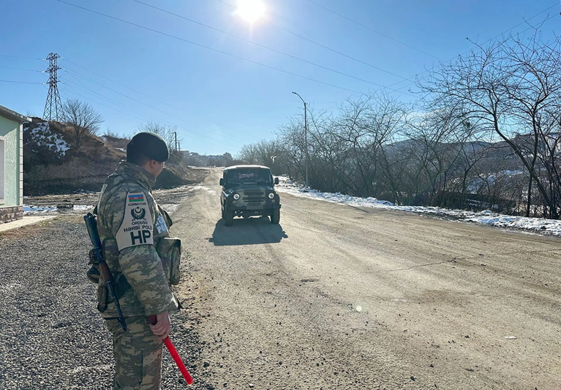 Azad olunmuş ərazilərdə hərbi polisin xidməti fəaliyyəti yüksək səviyyədə təşkil edilib - FOTO