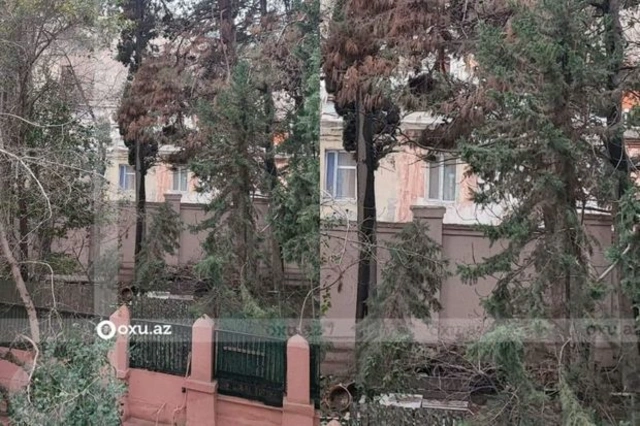 Во дворе пятиэтажки в Баку проведены работы по благоустройству после публикации Oxu.Az