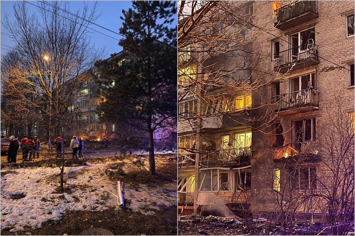 В Санкт-Петербурге дрон попал в жилой дом - ФОТО/ВИДЕО - Oxu.az