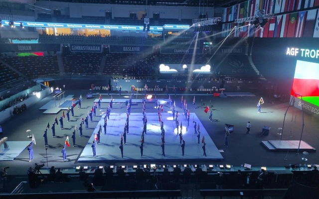Bakıda idman gimnastikası üzrə Dünya Kubokunun açılış mərasimi keçirilib