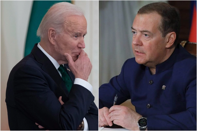 Медведев назвал Байдена "редким идиотом" за оговорку про Украину - ВИДЕО