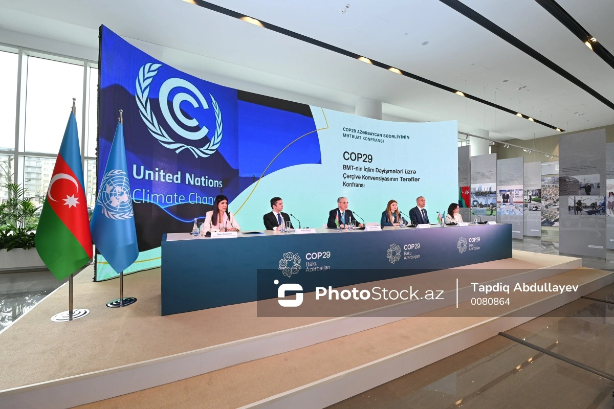 COP29 Azərbaycan sədrliyinin mətbuat konfransı keçirilir - FOTO/VİDEO