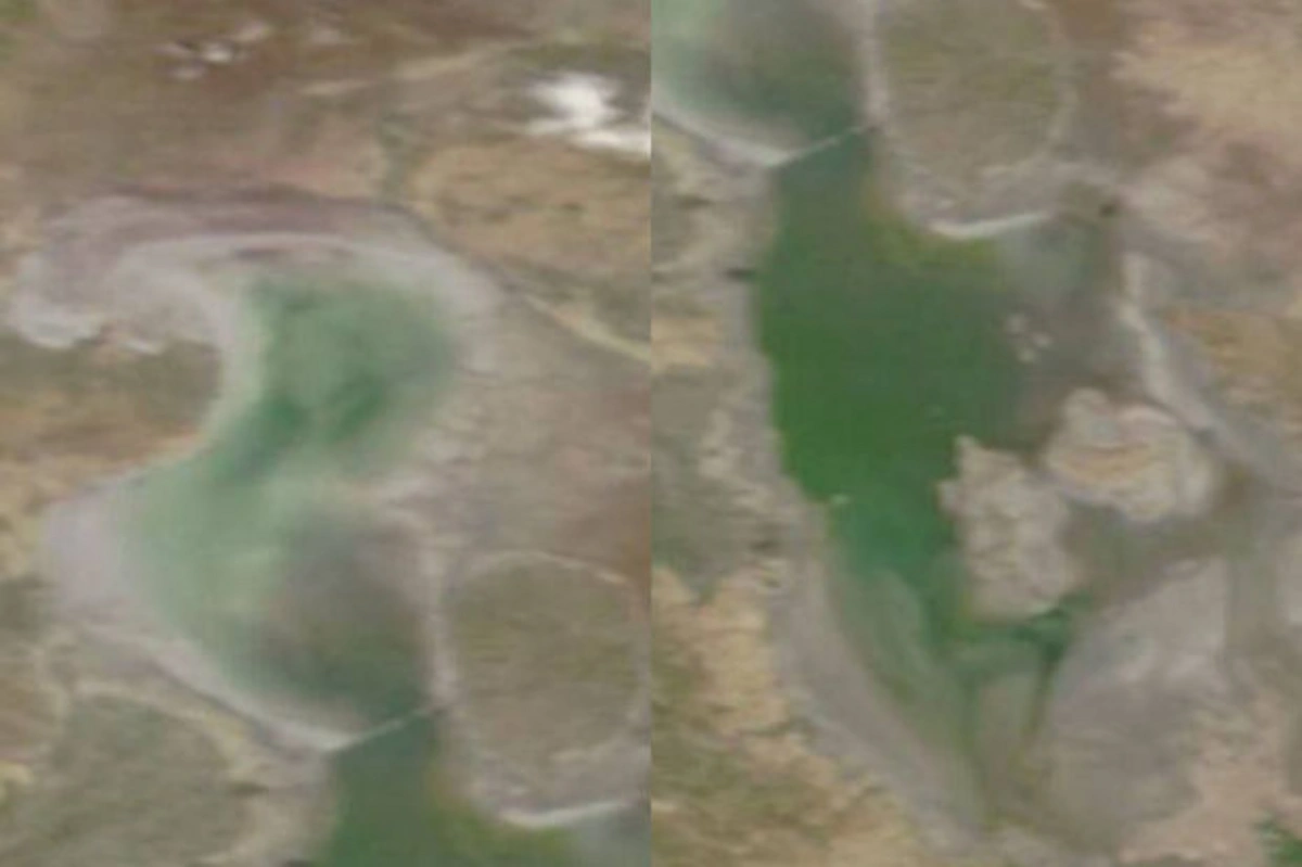 Обнародованы последние спутниковые кадры озера Урмия - ФОТО