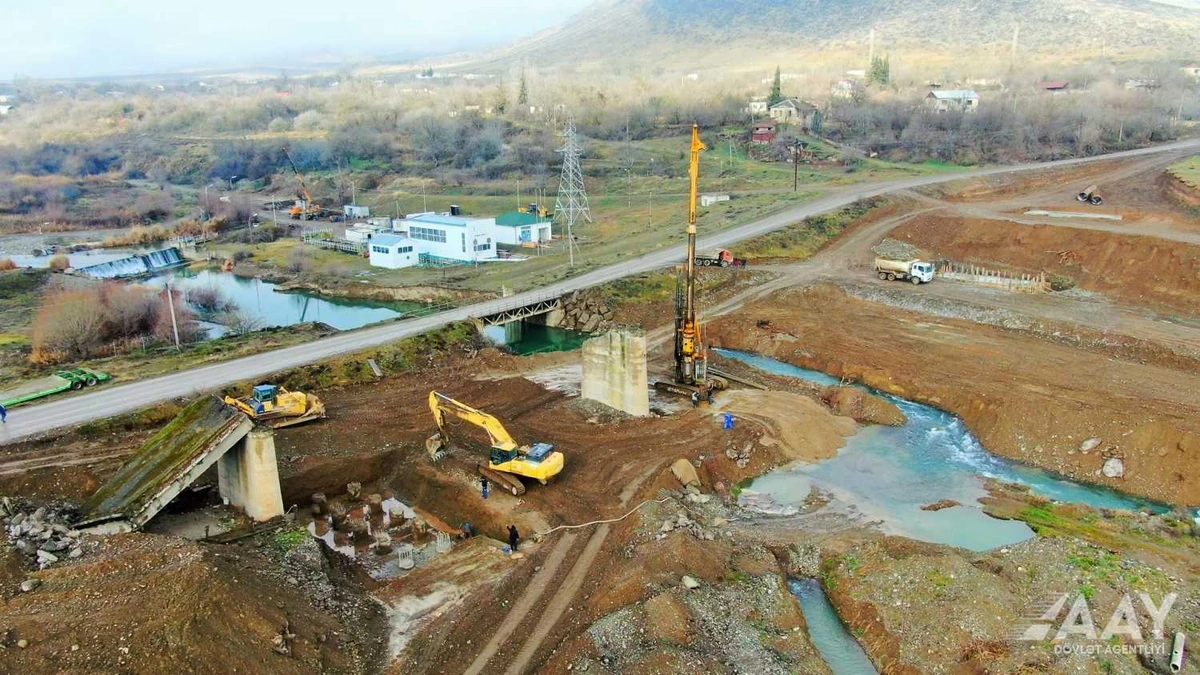 Ağdərə-Ağdam avtomobil yolunun inşasına başlanıldı - FOTO/VİDEO