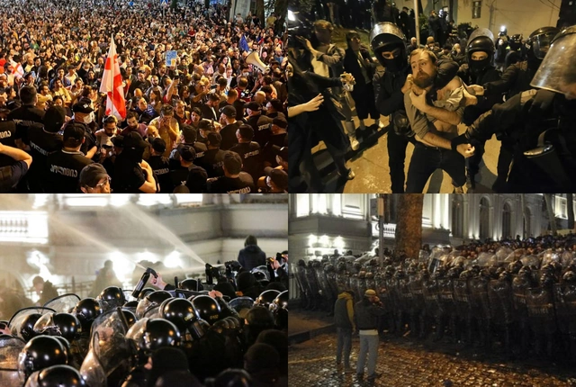 В Тбилиси в ходе протестов задержаны свыше 60 человек - ВИДЕО
