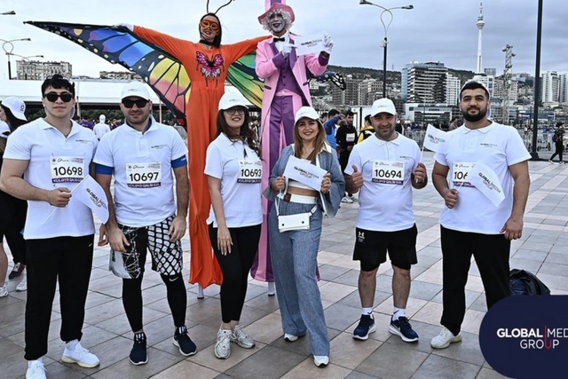Сотрудники Global Media Group на "Бакинском марафоне" - ФОТО/ВИДЕО