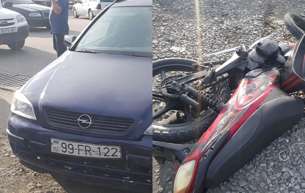 В Гейчайском районе мотоцикл столкнулся с автомобилем