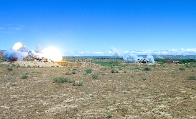 Завершились тактические учения артиллерийских подразделений ВС Азербайджана