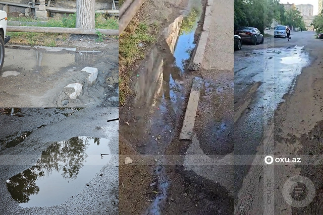 В Баку канализационные воды сливаются на улицу: жалобы есть - мер нет