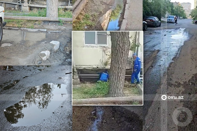 В Баку канализационные воды сливаются на улицу: жалобы есть - мер нет