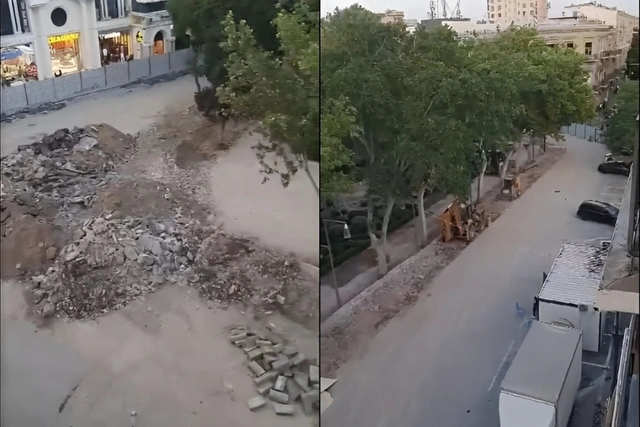 Продолжаются работы по реконструкции сада Хагани