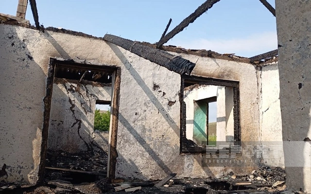 В Джалилабадском районе сгорел дотла частный дом