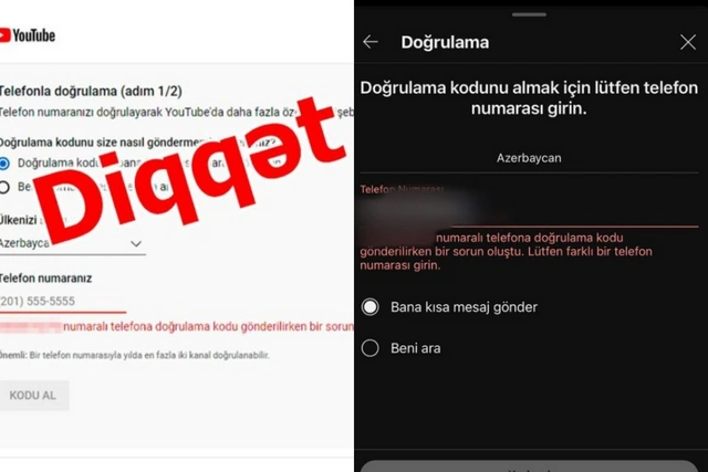 Google и YouTube не подтверждают азербайджанские номера - ЗАЯВЛЕНИЕ