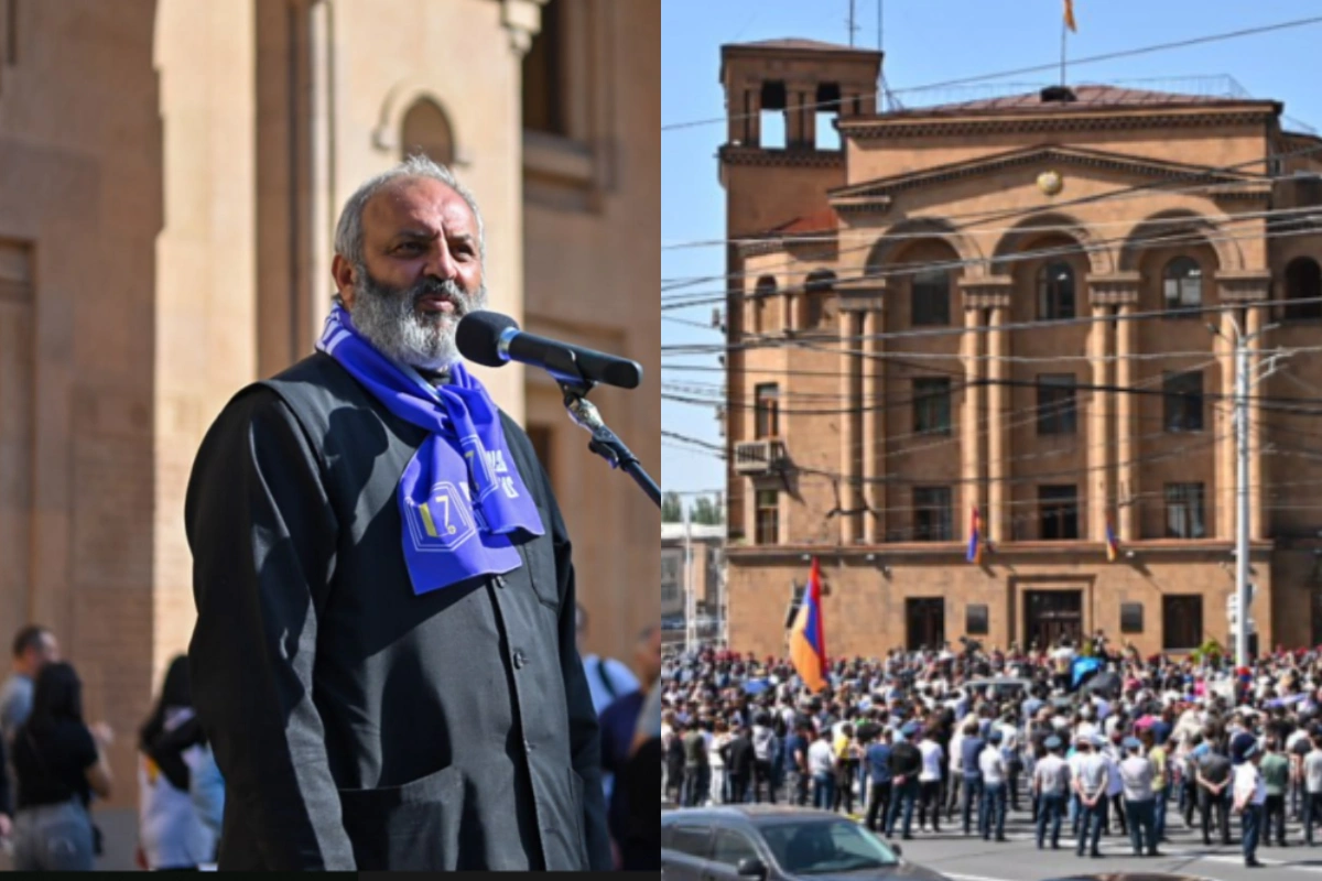 В Ереване перед зданием МВД проходит акция протеста