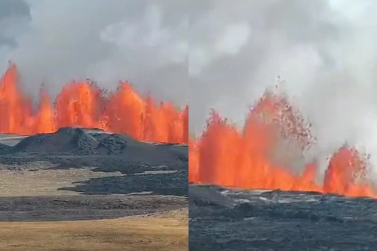İslandiyada yeni vulkan püskürməsi başlayıb