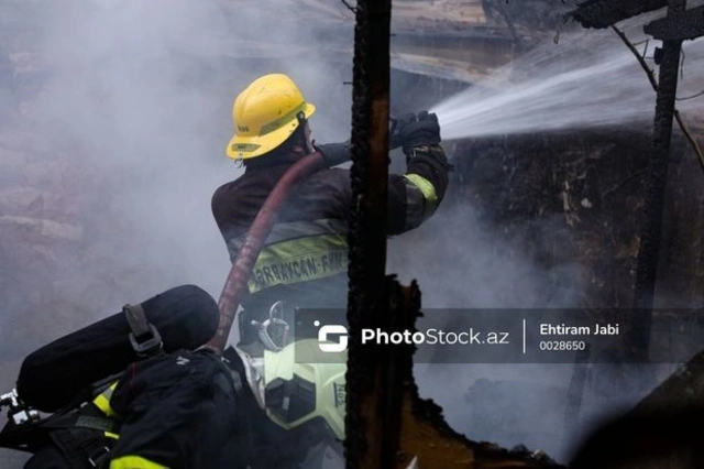 В Шамкирском районе произошел пожар