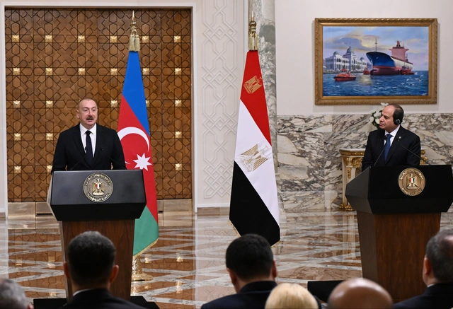 Ильхам Алиев и Абдель-Фаттах ас-Сиси выступили с заявлениями для прессы