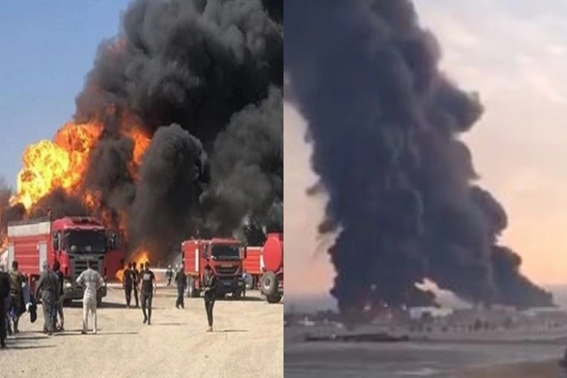 Крупный пожар охватил нефтеперерабатывающий завод в Ираке