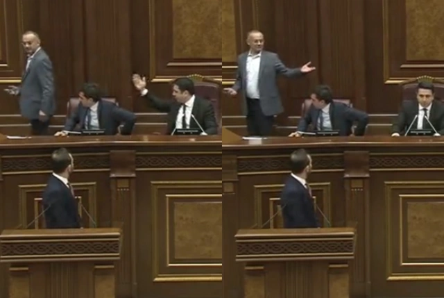Ermənistan parlamentində qalmaqal: Xocalı qatili tribunadan qovuldu