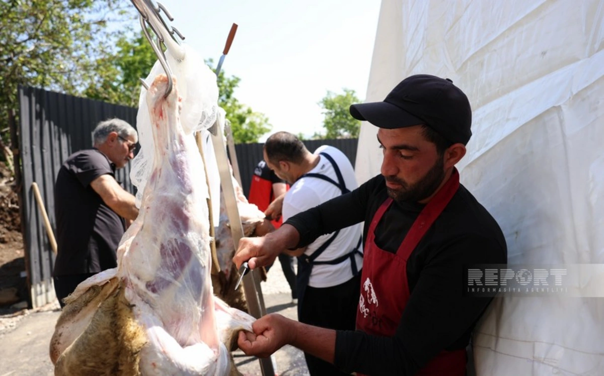 Azad Şuşada ilk: Köçürülmüş sakinlər üçün qurbanlar kəsildi