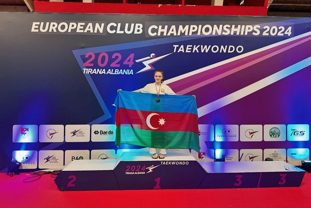 Azərbaycan taekvondoçusu klublararası Avropa çempionatında gümüş medal qazanıb
