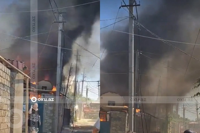 Пожар в бакинском поселке нанес серьезный ущерб владельцу магазина