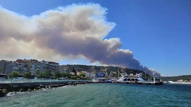Движение судов через Дарданеллы приостановили из-за пожара