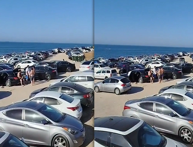 "Автомобильный пляж" в Баку вызвал недовольство