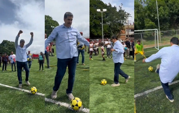 Venesuela Prezidenti Nikolas Maduro futbol oynadı: Ölkə adına qol vurdu
